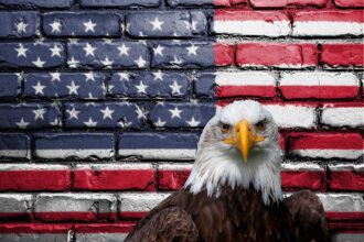 Σημαία της Αμερικής και αετός