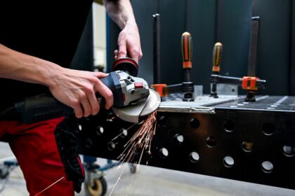 Apprentice in Germany working during vocational training program