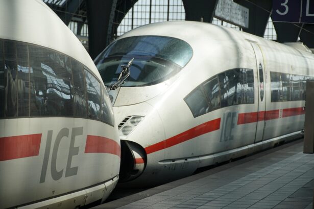 High-speed ICE train departing Munich Central Station under new 2026 timetable
