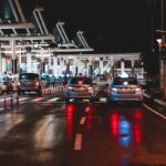 German customs officers checking vehicles at the Swiss border