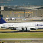 Lufthansa plane at Frankfurt Airport as debate over high aviation costs intensifies