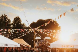 Visitors at Bardolino wine festival on Lake Garda as Oktoberfest alternative