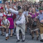 Overcrowded Oktoberfest grounds in Munich with thousands of visitors