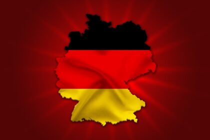 German flags in Munich during Day of Unity celebrations, Bavarians divided on reunification