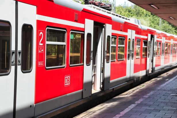 Regional train at Munich station with timetable changes announced