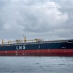 LNG tanker at European port representing EU ban on Russian liquefied gas imports