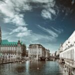 German city hall with Euro sign symbolizing local budget deficit