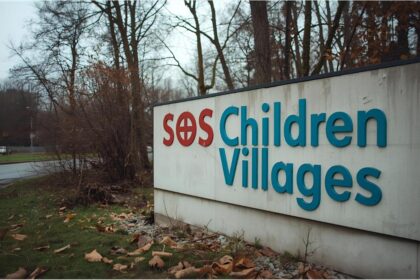 Entrance sign of SOS Children’s Villages Germany following abuse allegations