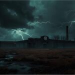 Volkswagen factory in Wolfsburg with VW logo under cloudy sky, symbolizing financial loss