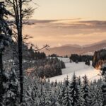 Snowy and icy road conditions in a German mountain region during early winter.