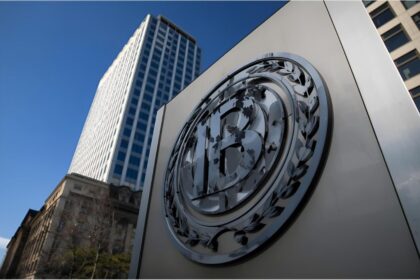 IMF headquarters building as new report warns of rising European debt