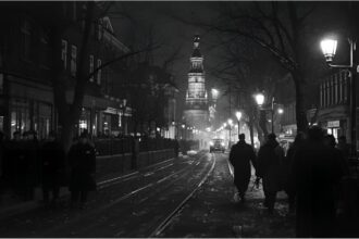 Candles and memorial plaques in Berlin during November 9 remembrance for Kristallnacht and the fall of the Wall